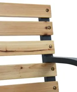 vidaXL Garden Chairs 2 pcs Wood