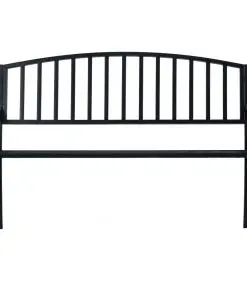 vidaXL Garden Bench 125 cm Black Steel