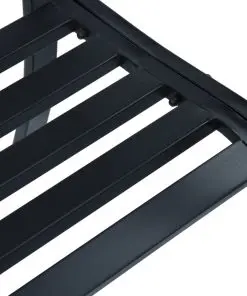 vidaXL Garden Bench 125 cm Black Steel