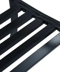 vidaXL Garden Bench 125 cm Black Steel