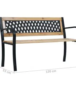 vidaXL Garden Bench 120 cm Wood
