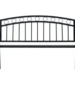 vidaXL Garden Bench 125 cm Black Steel