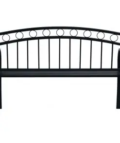 vidaXL Garden Bench 125 cm Black Steel
