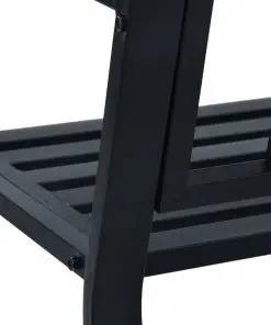vidaXL Garden Bench 125 cm Black Steel