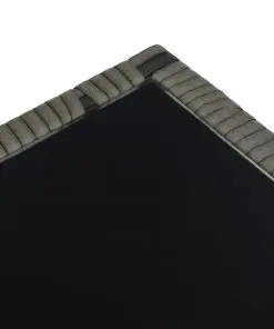 vidaXL 3 Piece Bistro Set with Cushions Poly Rattan Grey