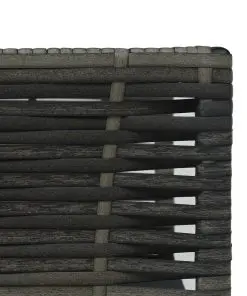 vidaXL 3 Piece Bistro Set with Cushions Poly Rattan Grey