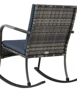 vidaXL Garden Rocking Chair Poly Rattan Anthracite