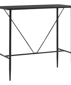 vidaXL Bar Table Black 120x60x110 cm MDF