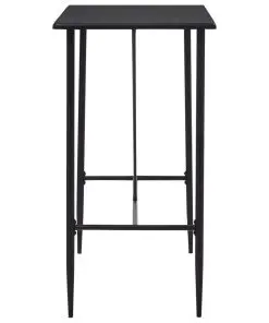 vidaXL Bar Table Black 120x60x110 cm MDF