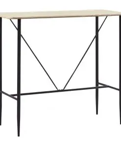 vidaXL Bar Table Oak 120x60x110 cm MDF