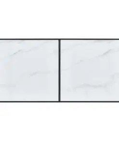 vidaXL Dining Table White 140x70x75 cm Tempered Glass