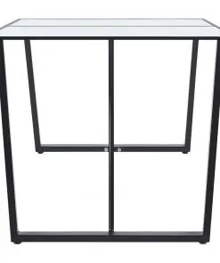 vidaXL Dining Table White 160x80x75 cm Tempered Glass