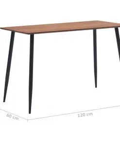 vidaXL Dining Table Brown 120x60x75 cm