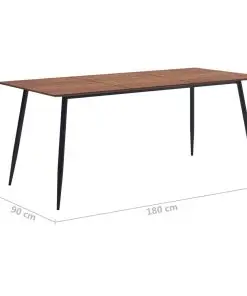 vidaXL Dining Table Brown 180x90x75 cm MDF
