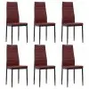 vidaXL Dining Chairs 6 pcs Bordeaux Red Faux Leather