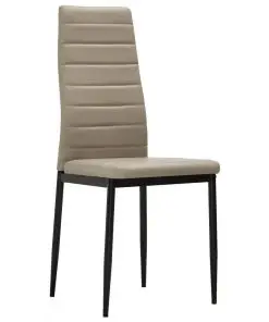 vidaXL Dining Chairs 6 pcs Cappuccino Faux Leather