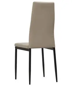 vidaXL Dining Chairs 6 pcs Cappuccino Faux Leather