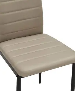 vidaXL Dining Chairs 6 pcs Cappuccino Faux Leather