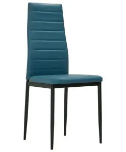 vidaXL Dining Chairs 6 pcs Sea Blue Faux Leather