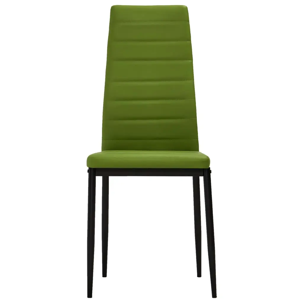 vidaXL Dining Chairs 6 pcs Lime Green Faux Leather