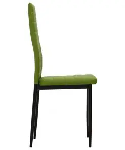 vidaXL Dining Chairs 6 pcs Lime Green Faux Leather