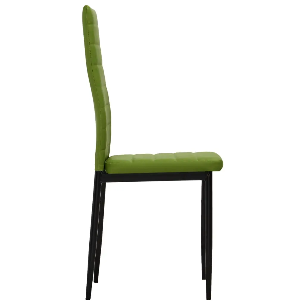 vidaXL Dining Chairs 6 pcs Lime Green Faux Leather