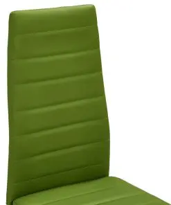 vidaXL Dining Chairs 6 pcs Lime Green Faux Leather