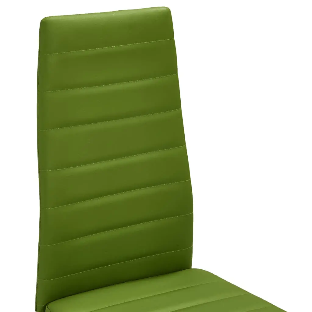 vidaXL Dining Chairs 6 pcs Lime Green Faux Leather