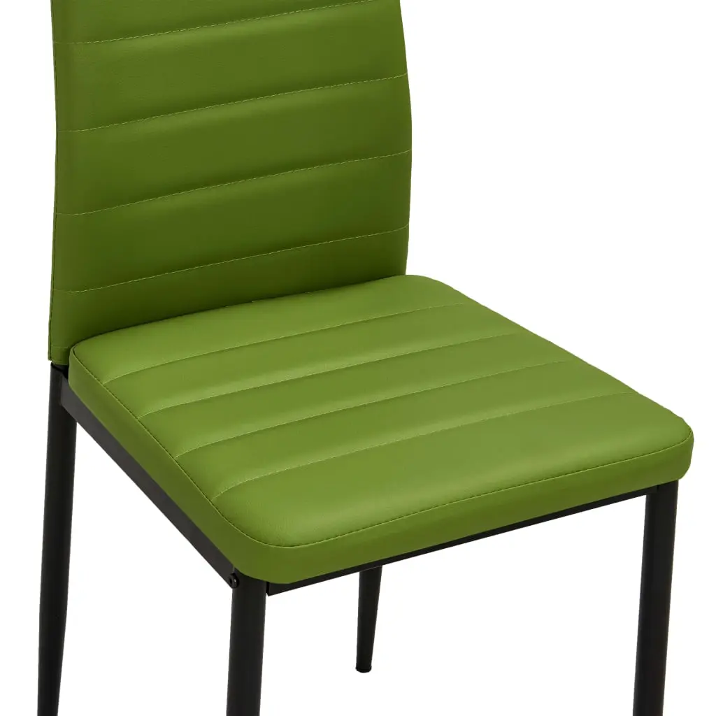 vidaXL Dining Chairs 6 pcs Lime Green Faux Leather