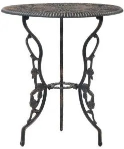 vidaXL 3 Piece Bistro Set Cast Aluminium