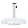 vidaXL Umbrella Base White 12 kg 48 cm Cast Iron
