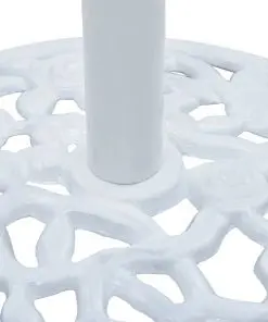 vidaXL Umbrella Base White 12 kg 48 cm Cast Iron