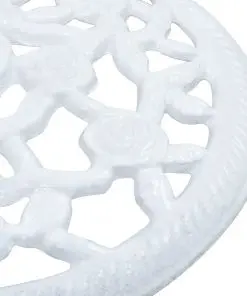 vidaXL Umbrella Base White 12 kg 48 cm Cast Iron