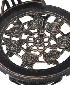 vidaXL Bistro Chairs 2 pcs Bronze Cast Aluminium