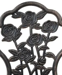 vidaXL Bistro Chairs 2 pcs Bronze Cast Aluminium