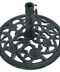 vidaXL Umbrella Base Green 9 kg 40 cm Cast Iron