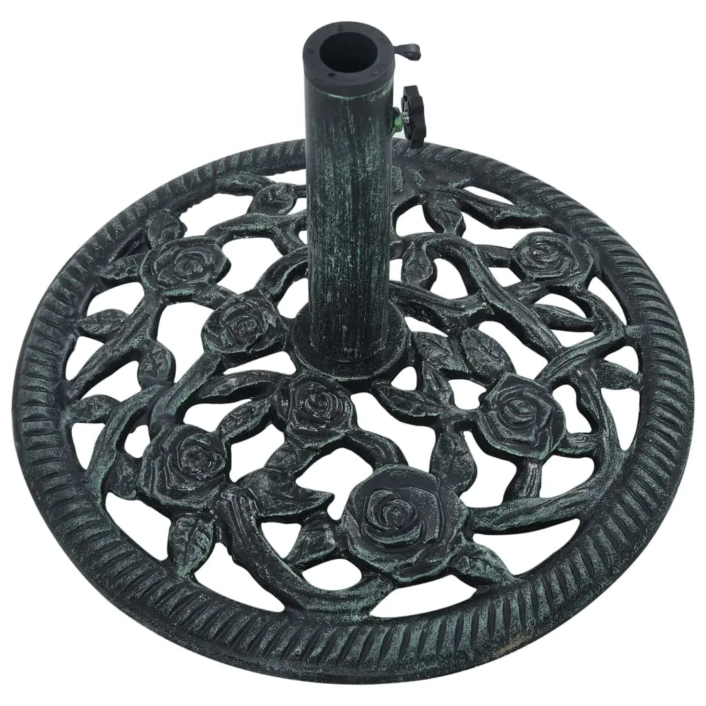 vidaXL Umbrella Base Green 9 kg 40 cm Cast Iron