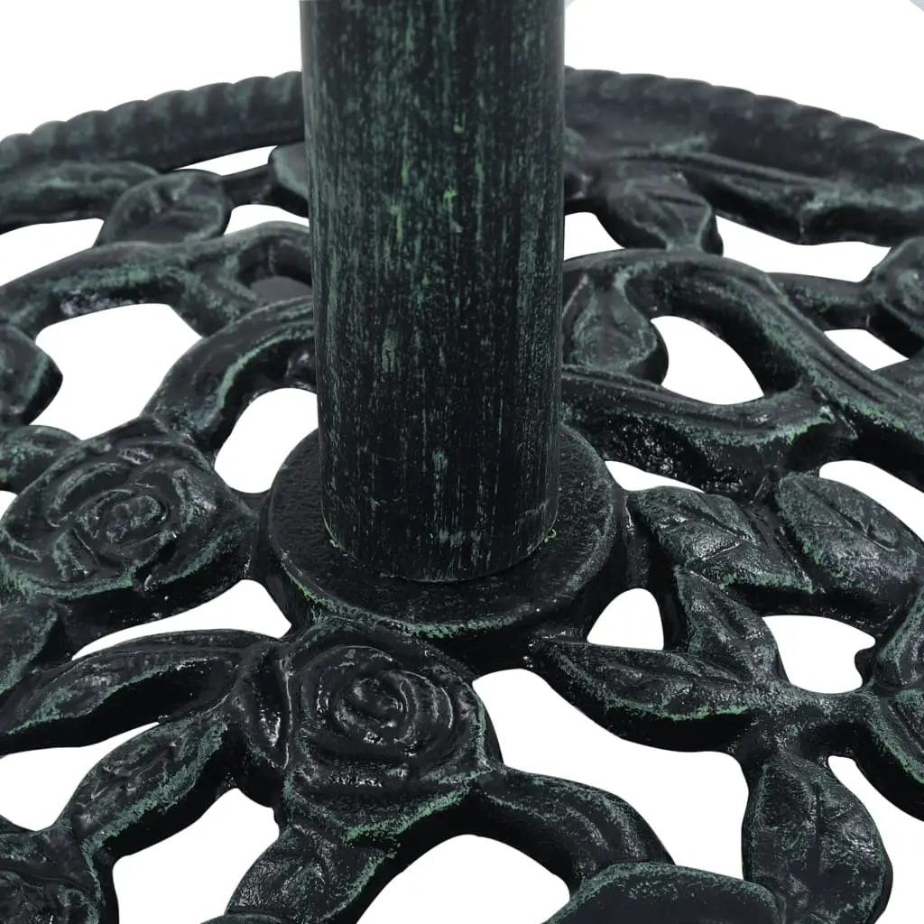 vidaXL Umbrella Base Green 9 kg 40 cm Cast Iron