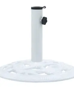 vidaXL Umbrella Base White 9 kg 40 cm Cast Iron