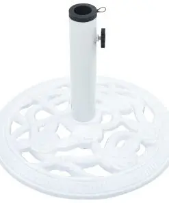 vidaXL Umbrella Base White 9 kg 40 cm Cast Iron
