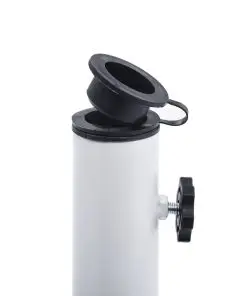 vidaXL Umbrella Base White 9 kg 40 cm Cast Iron