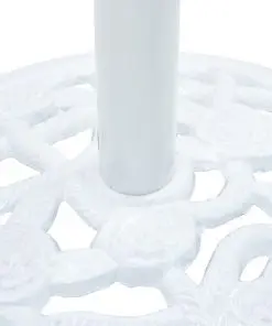 vidaXL Umbrella Base White 9 kg 40 cm Cast Iron