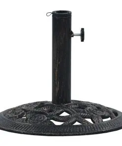 vidaXL Umbrella Base Black and Bronze 9 kg 40 cm Cast Iron