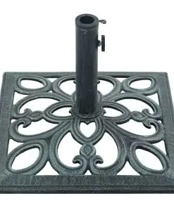 vidaXL Umbrella Base Green 12 kg 49 cm Cast Iron