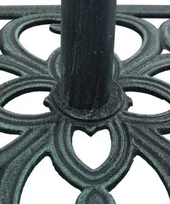 vidaXL Umbrella Base Green 12 kg 49 cm Cast Iron