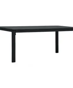 vidaXL Coffee Table Black 98x48x39 cm HDPE Wood Look