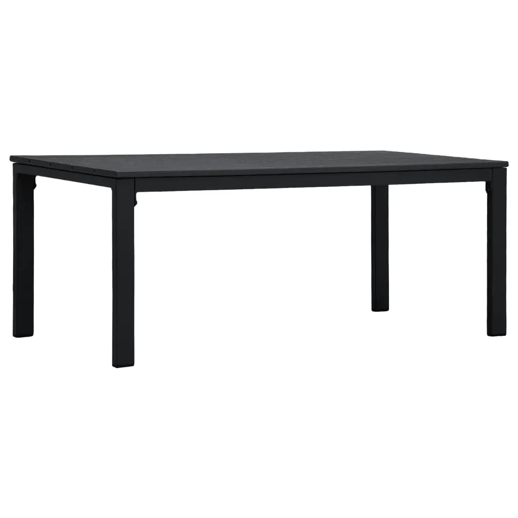 vidaXL Coffee Table Black 98x48x39 cm HDPE Wood Look