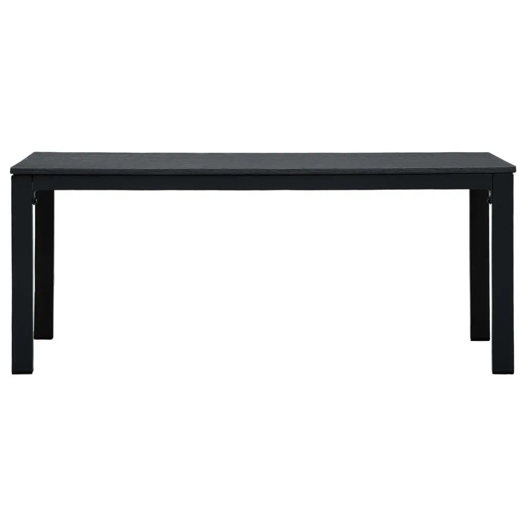 vidaXL Coffee Table Black 98x48x39 cm HDPE Wood Look