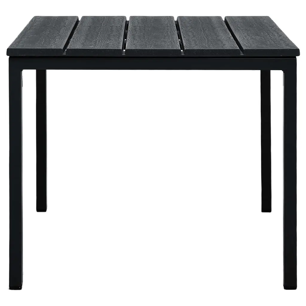 vidaXL Coffee Table Black 98x48x39 cm HDPE Wood Look
