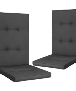 vidaXL Garden Chair Cushions 2 pcs Anthracite 120x50x5 cm